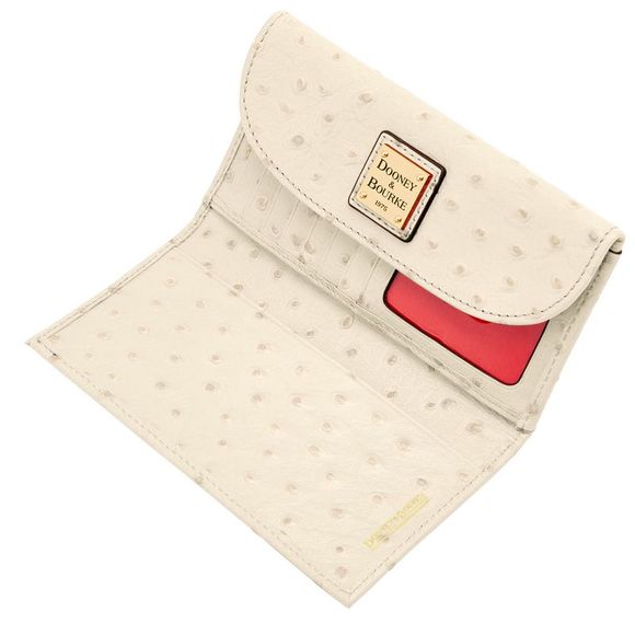 Dooney & Bourke Ostrich Continental Clutch Wallet - Bone - Picture 3 of 4
